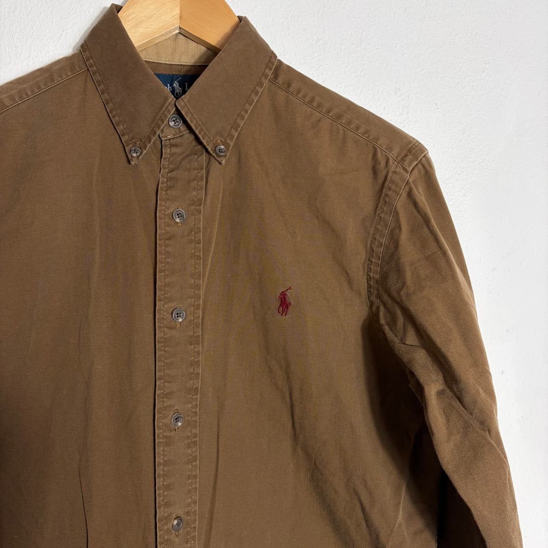 폴로 랄프로렌 빈티지 브라운 옥스퍼드 셔츠(S) 상품이미지3