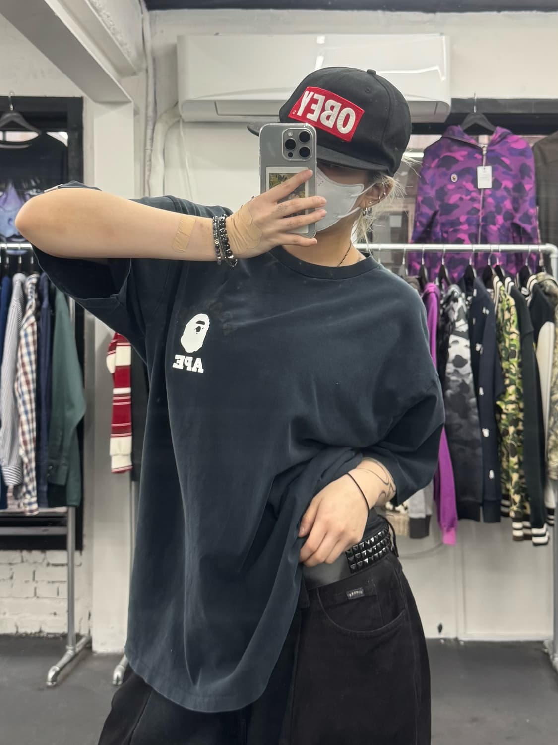 베이프 컬리지 티셔츠 상품이미지4