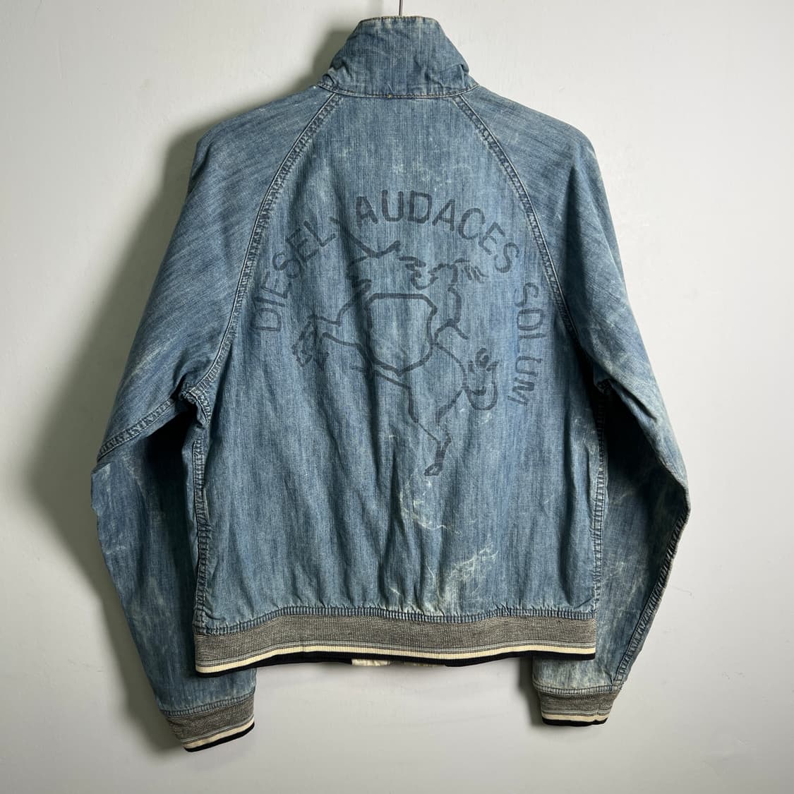 00's 디젤 워싱 데님 블루종 자켓 L 상품이미지6