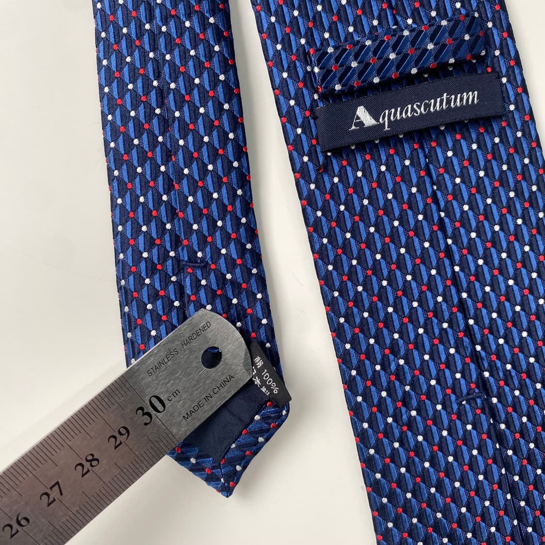 아쿠아스큐텀 정품 명품 넥타이 7.7cm 상품이미지5