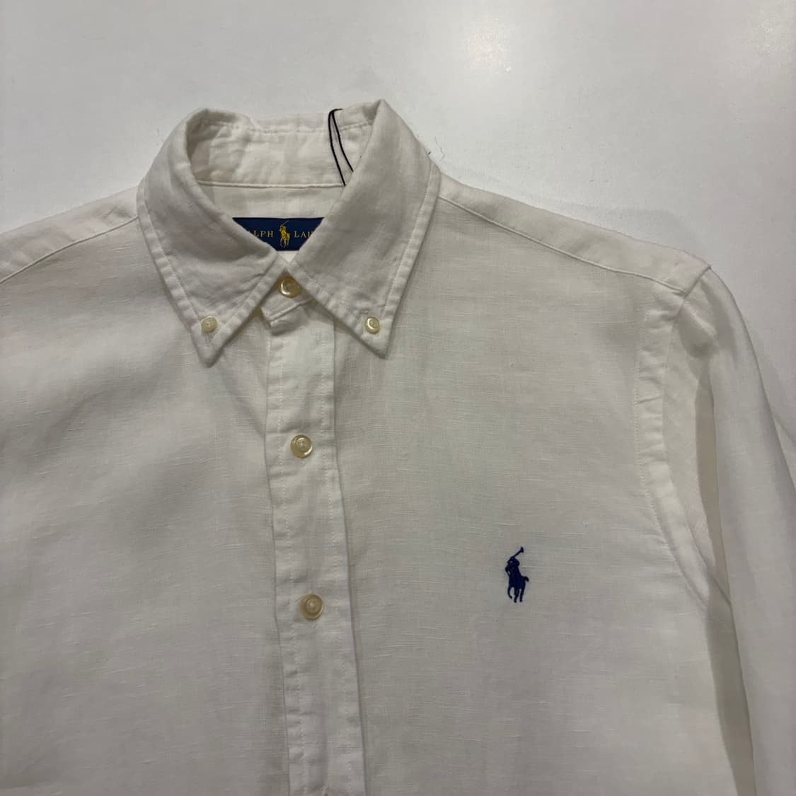 [XS] 폴로 랄프로렌 화이트 린넨 셔츠 D361 상품이미지3
