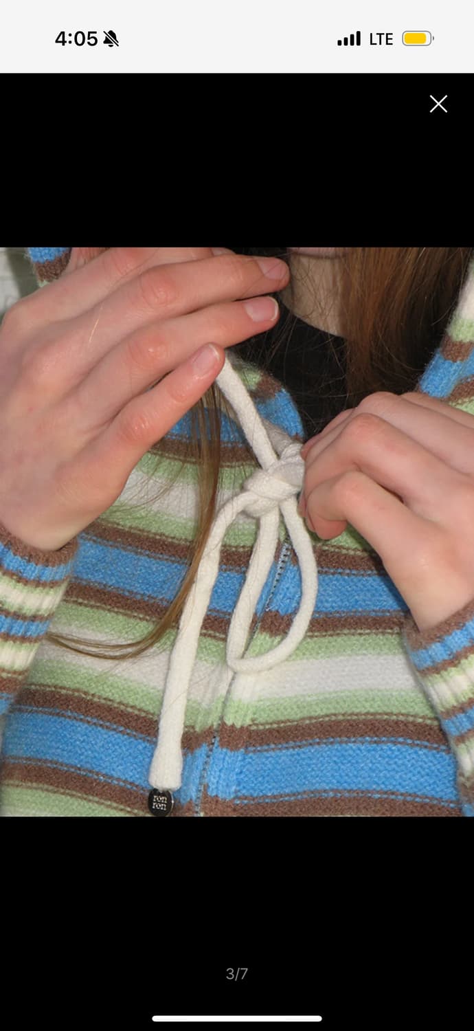 RONRON 론론 멀티 캔디 니트 후드집업 상품이미지4