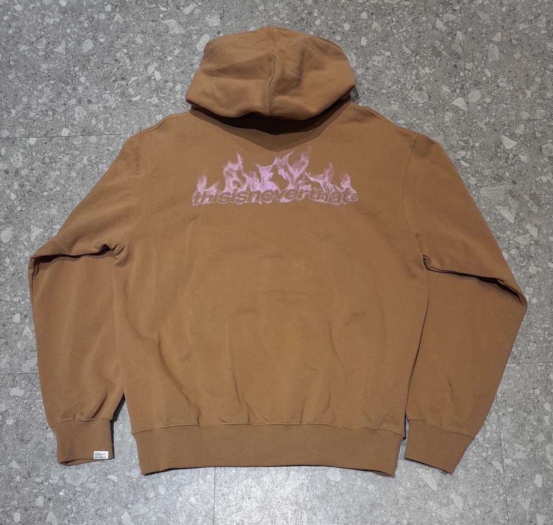 💥(새상품) 디스이즈네버댓 플레임 후드집업 브라운 (M)
 상품이미지2