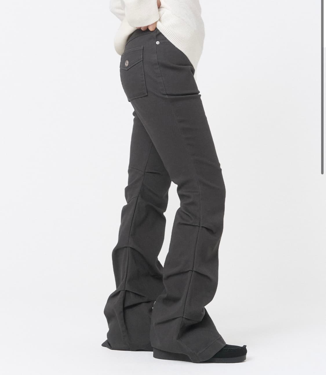 미세키서울 셔링 부츠컷 팬츠 차콜 상품이미지2