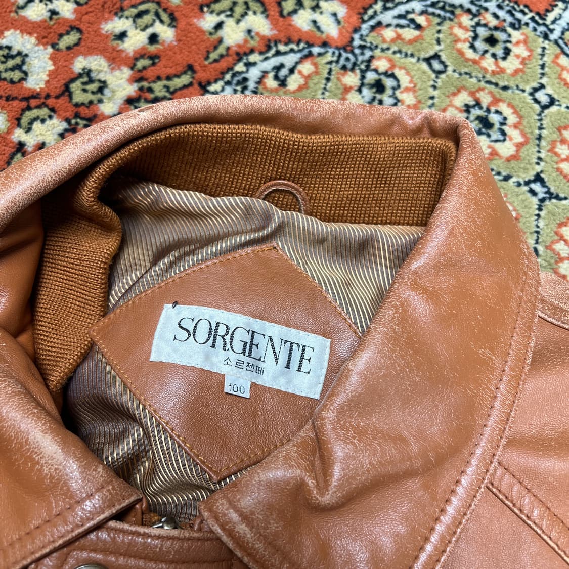 [100] 소르젠떼 양가죽 빈티지 브라운 가죽자켓 상품이미지8