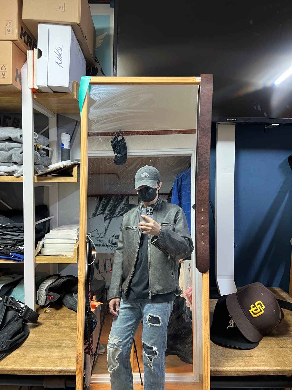 게스 GUESS 가죽자켓 표기 L / 실측 본문 참고 상품이미지2