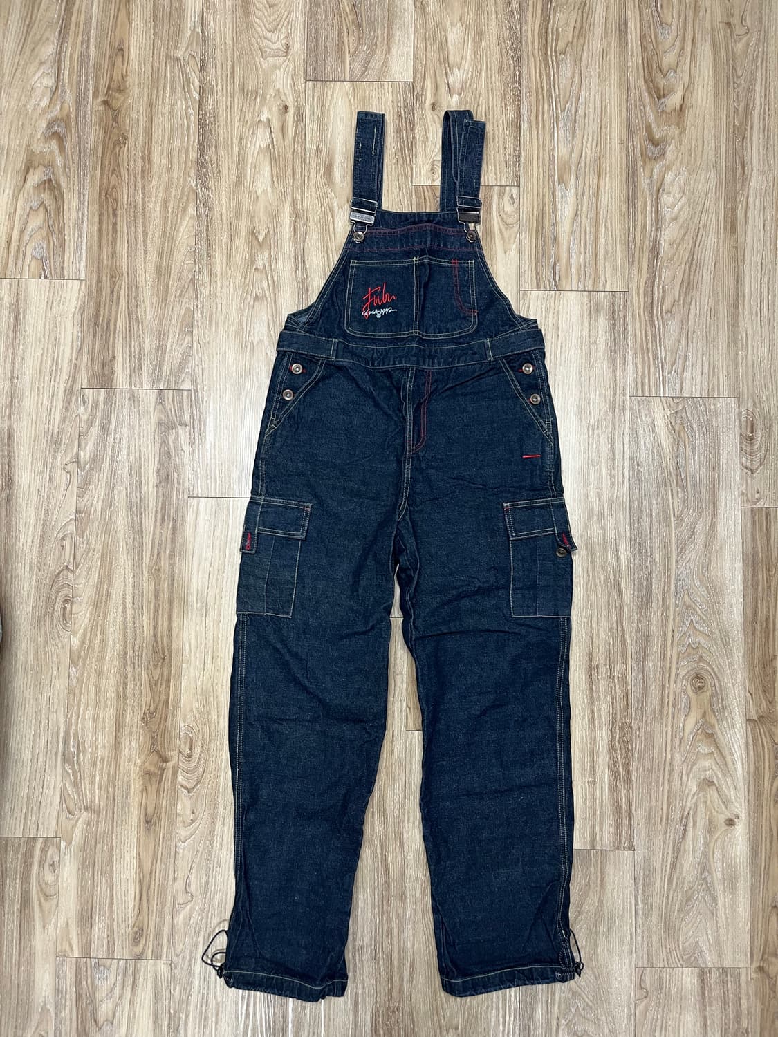 푸부 올드스쿨 카고 데님 오버롤 상품이미지1