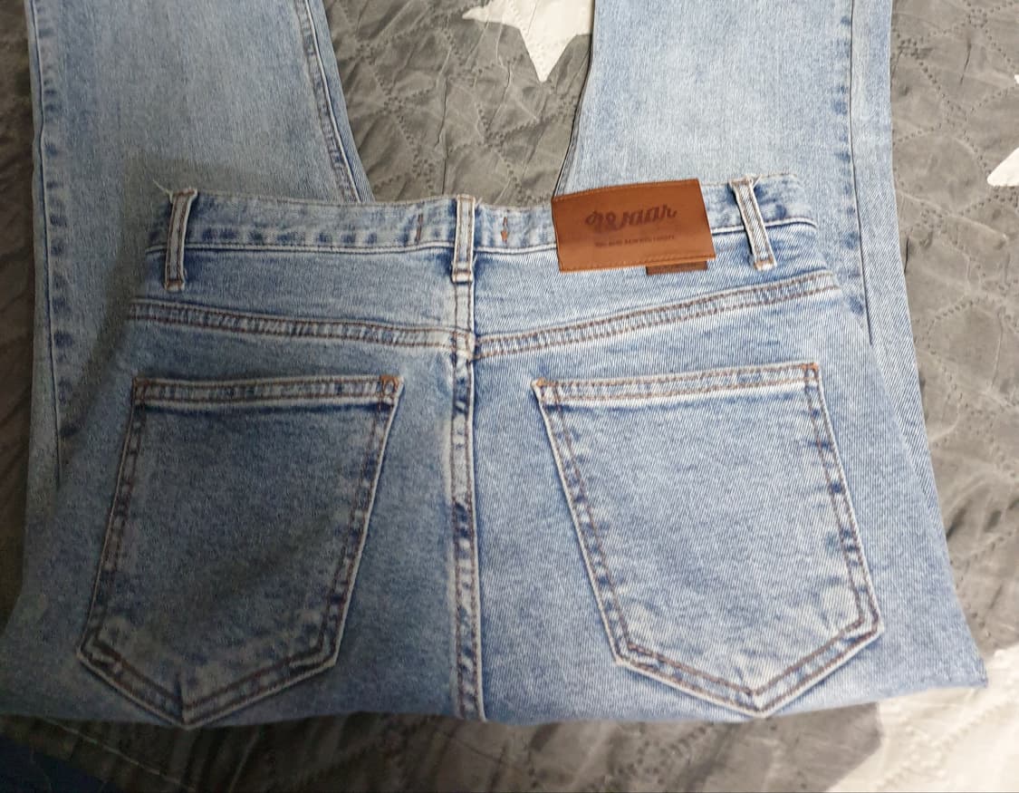 와르 롱 세미부츠컷 데님팬츠 라이트블루 (M) 상품이미지4