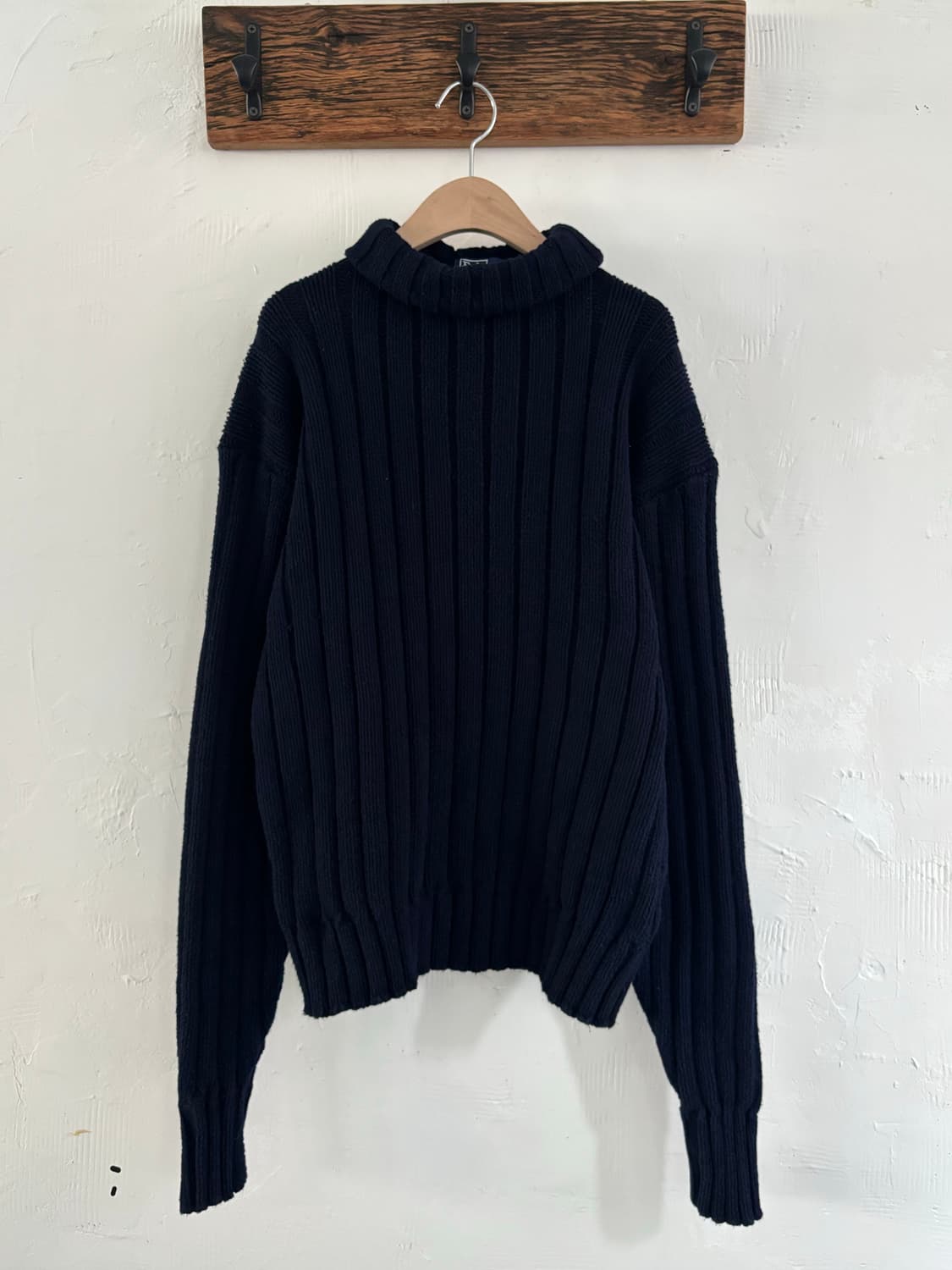 Polo 폴로 랄프로렌 90s 헤비 코튼 네이비 터틀넥 스웨터 상품이미지2