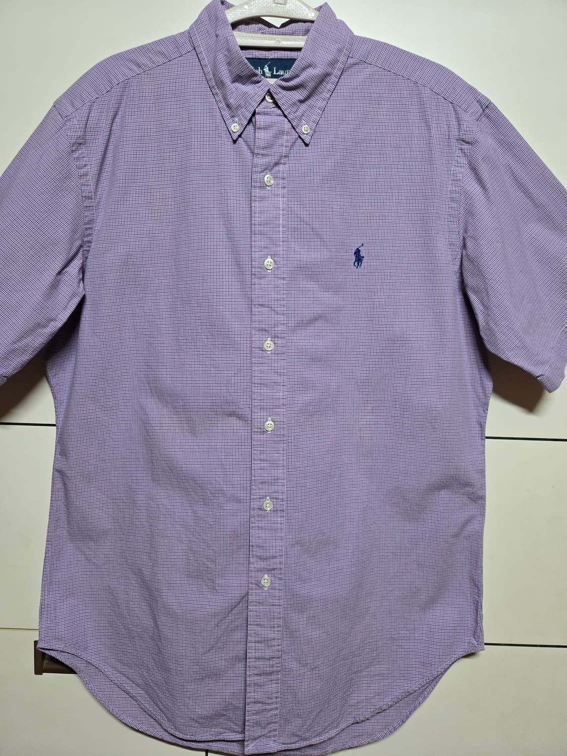 폴로 랄프로렌 남성 체크 반팔 셔츠(클레식핏 M) 상품이미지3