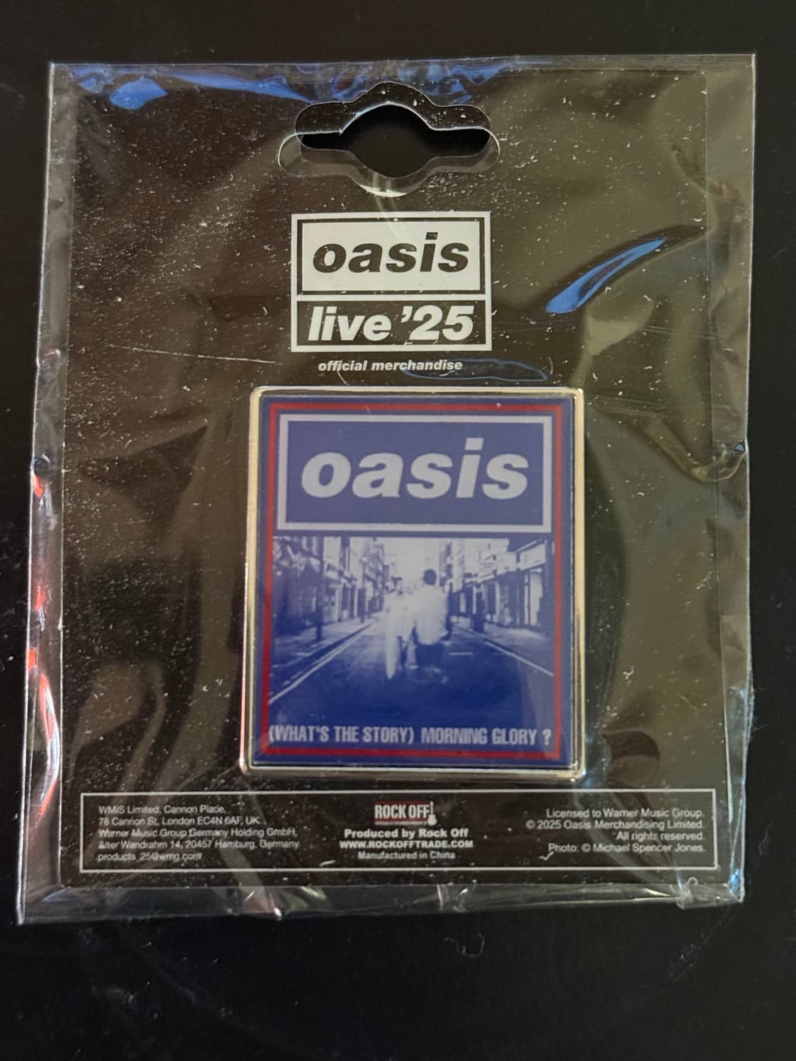 오아시스 라이브25 공식 머천다이즈 WTSMG 커버 핀뱃지 상품이미지2