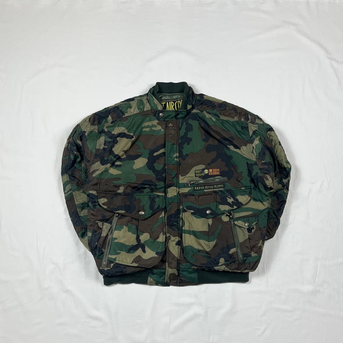 90’s v.t.air corp 밀리터리 나일론 카모 점퍼 상품이미지1