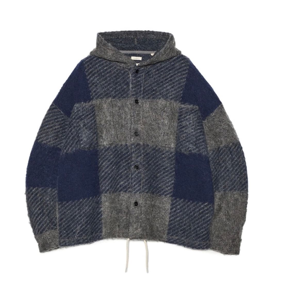 [1] 나나미카 25FW 모헤어 체크후드 셔츠 상품이미지1