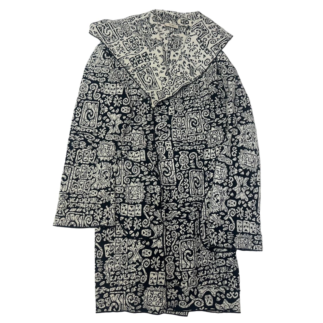 셀린느 블랙앤화이트 자카드니트코트 36 Size 상품이미지1