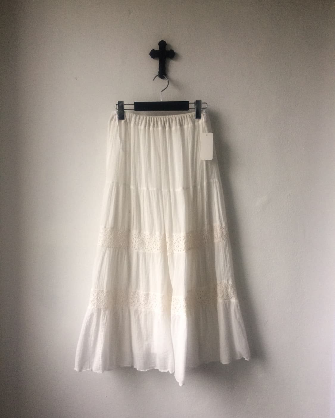 Lace layered point long skirt 상품이미지1