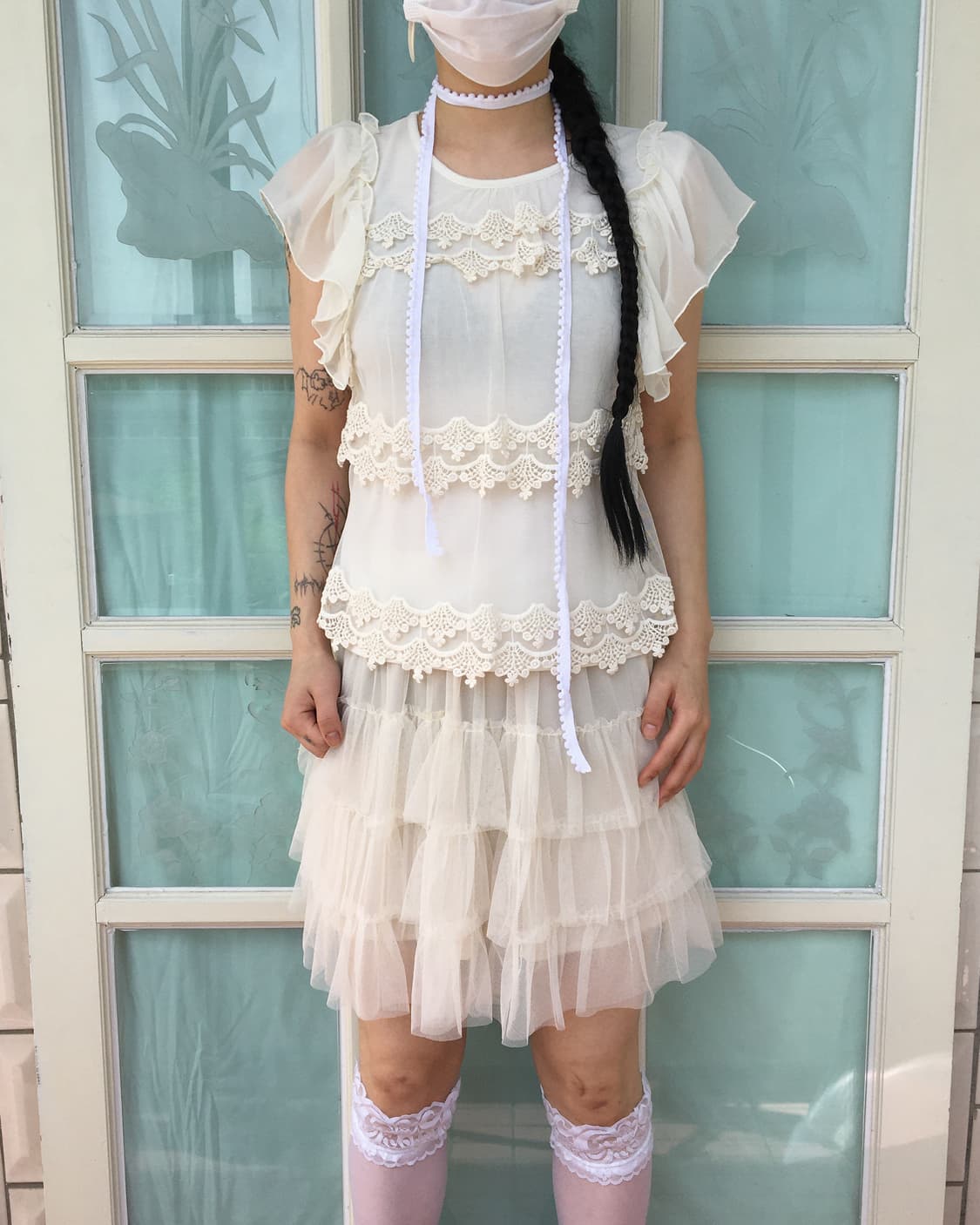 Ornament lace layer blouse 상품이미지1