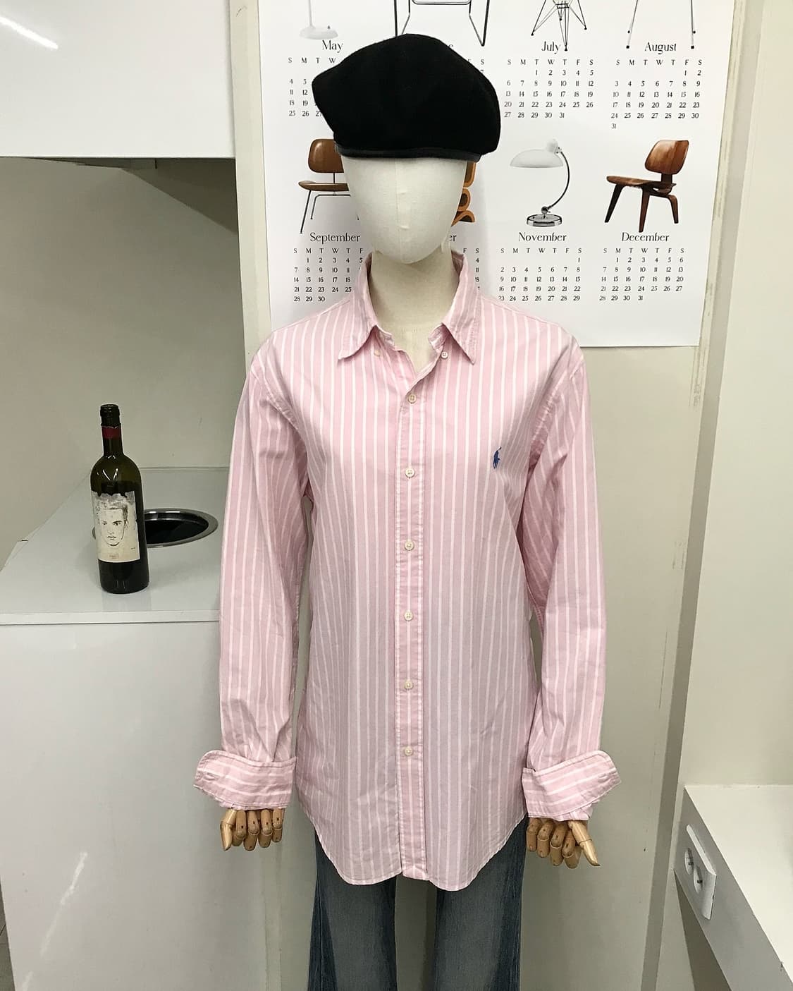 폴로 연핑크 스트라이프 셔츠 상품이미지8
