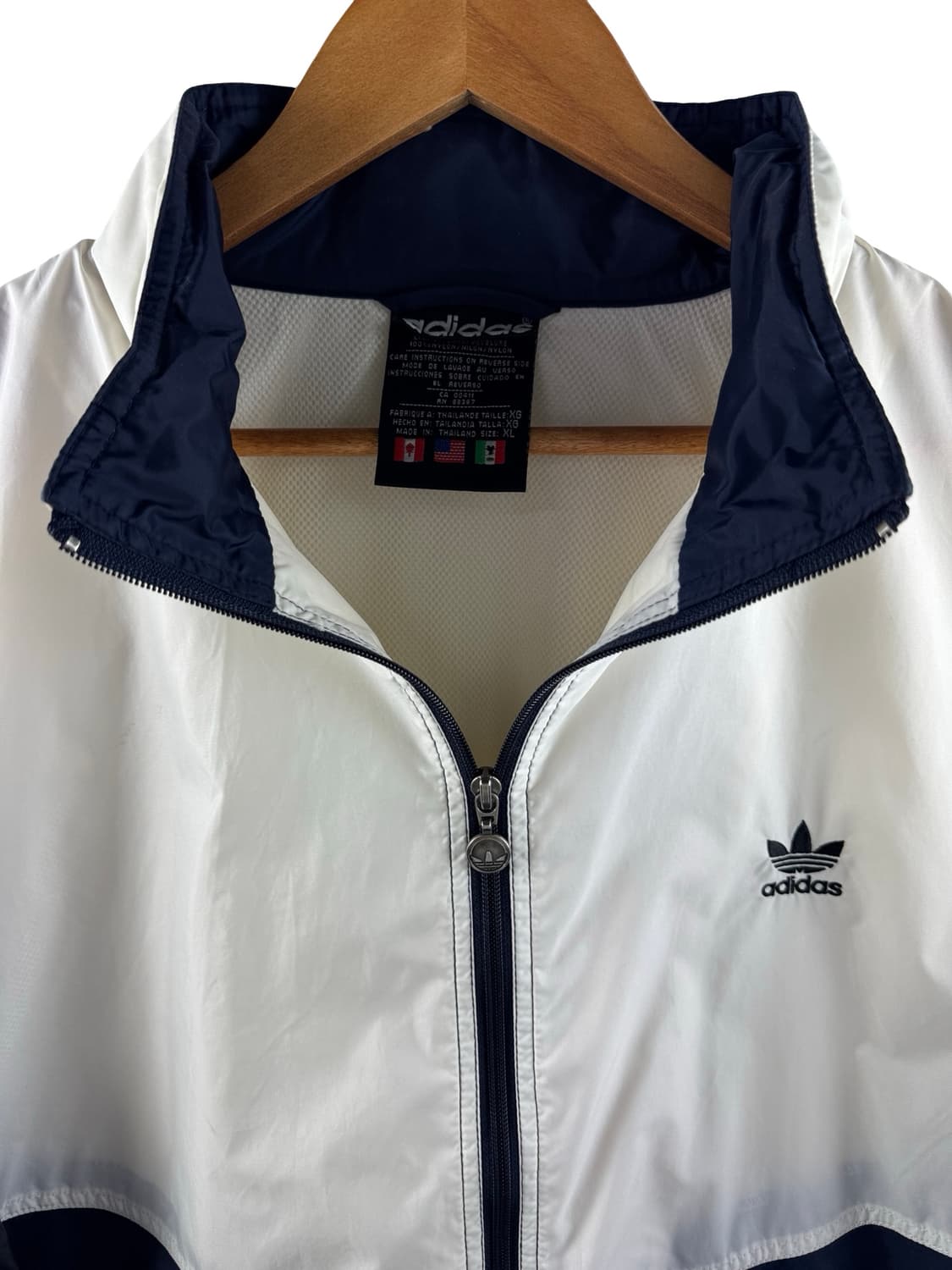 80S ADIDAS 올드스쿨 네이비 블랙 나일론 자켓2917 상품이미지3