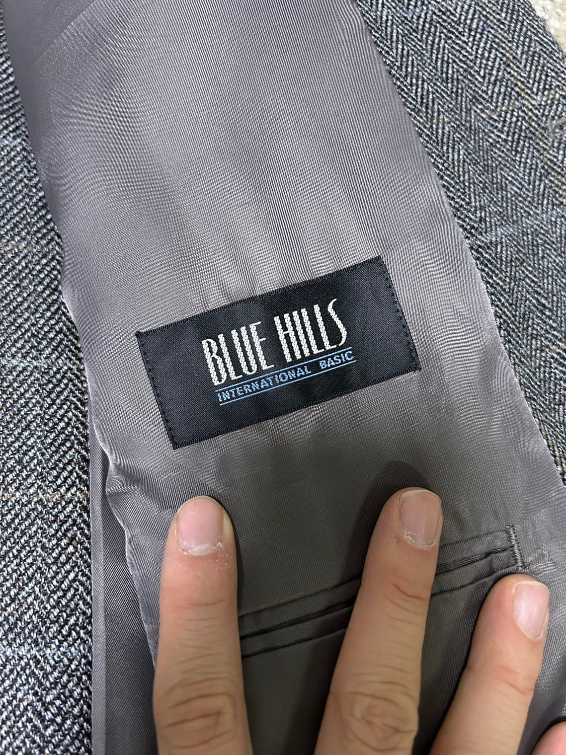 울 체크 블레이저 사이즈 105~110 상품이미지3