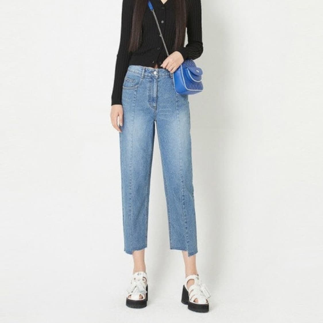 럭키슈에뜨 23 언발 헴 데님 팬츠 상품이미지1