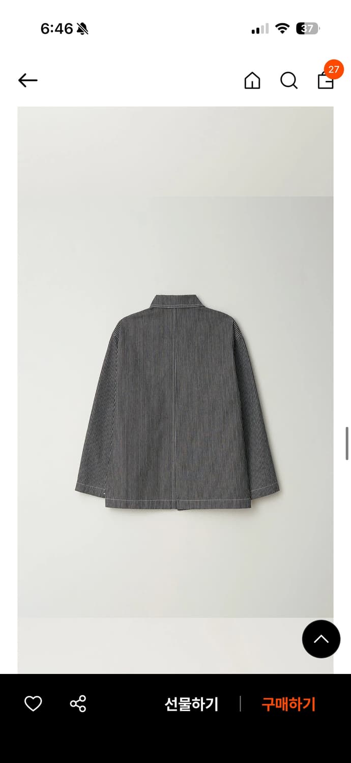 (새상품) leau 히코리 스트라이프 워크 자켓 상품이미지4