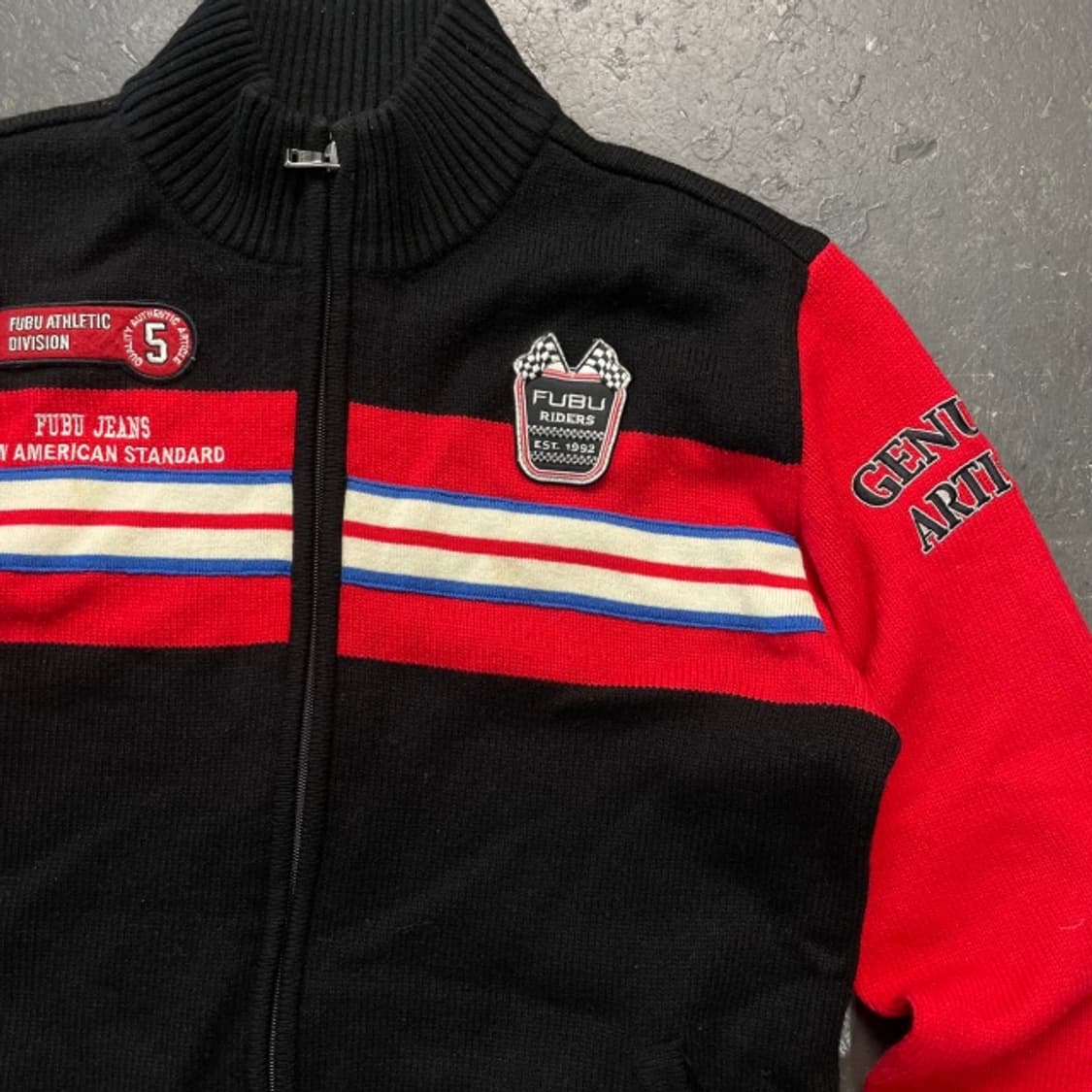 100 후부 레이싱 니트 집업  상품이미지2