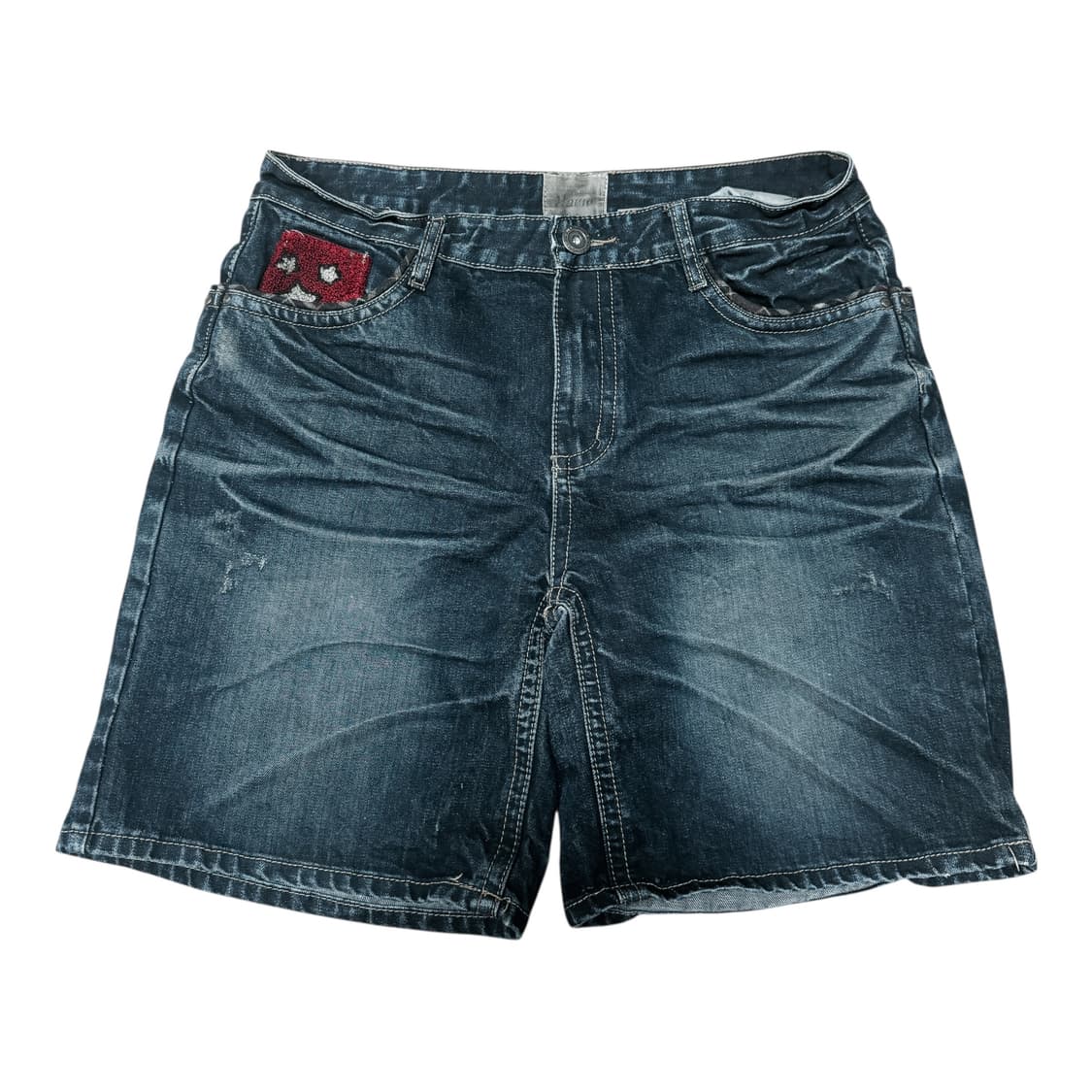 ✨ (바배) 빈티지 Y2K 패치 데님 반바지 상품이미지2