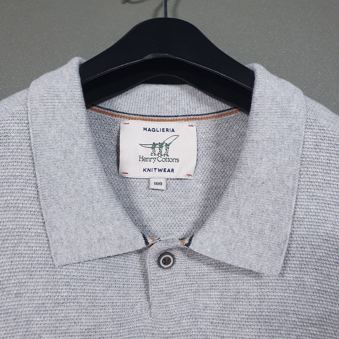 100) 헨리코튼 신형 21FW 코튼 캐시미어 블렌드 폴로 니트 스웨터 상품이미지5