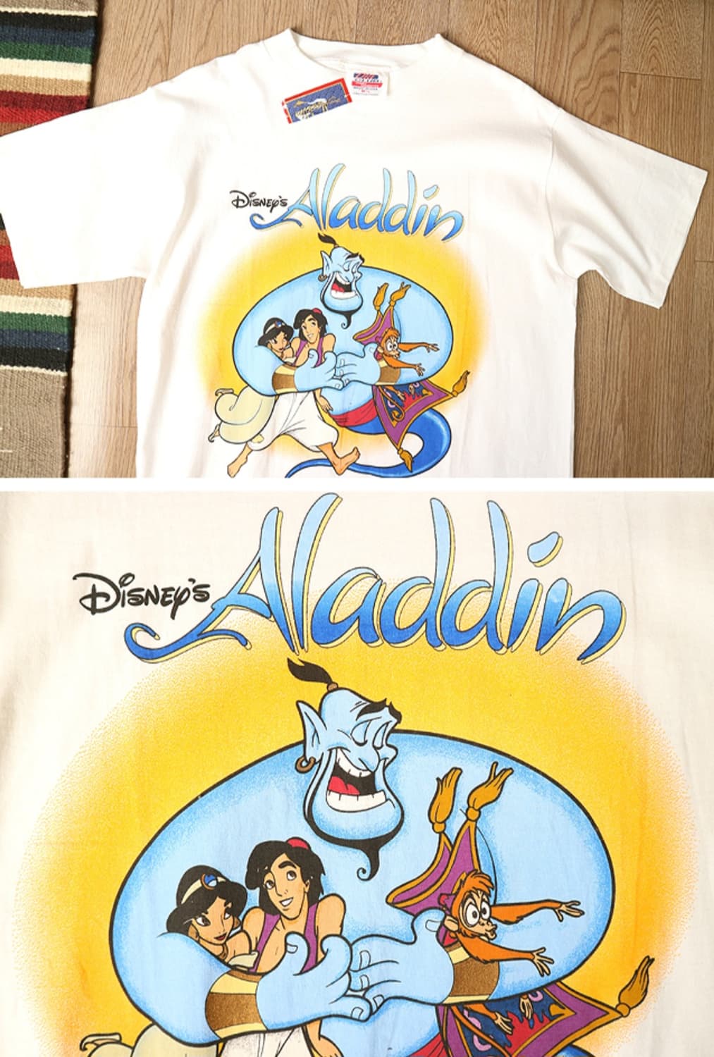 미국 메이드 90S 디즈니 알라딘 프린팅 빈티지 티셔츠

데드스탁  상품이미지2