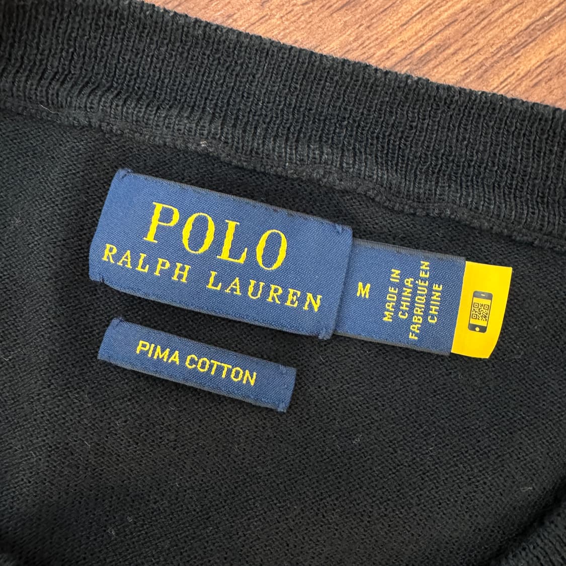 여성용 M 폴로 랄프로렌 블랙 피마 코튼 크루넥 니트 가디건  상품이미지3
