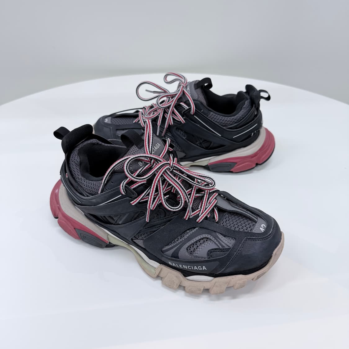 [S급/270] 발렌시아가 트랙 스니커즈 블랙 레드 상품이미지3