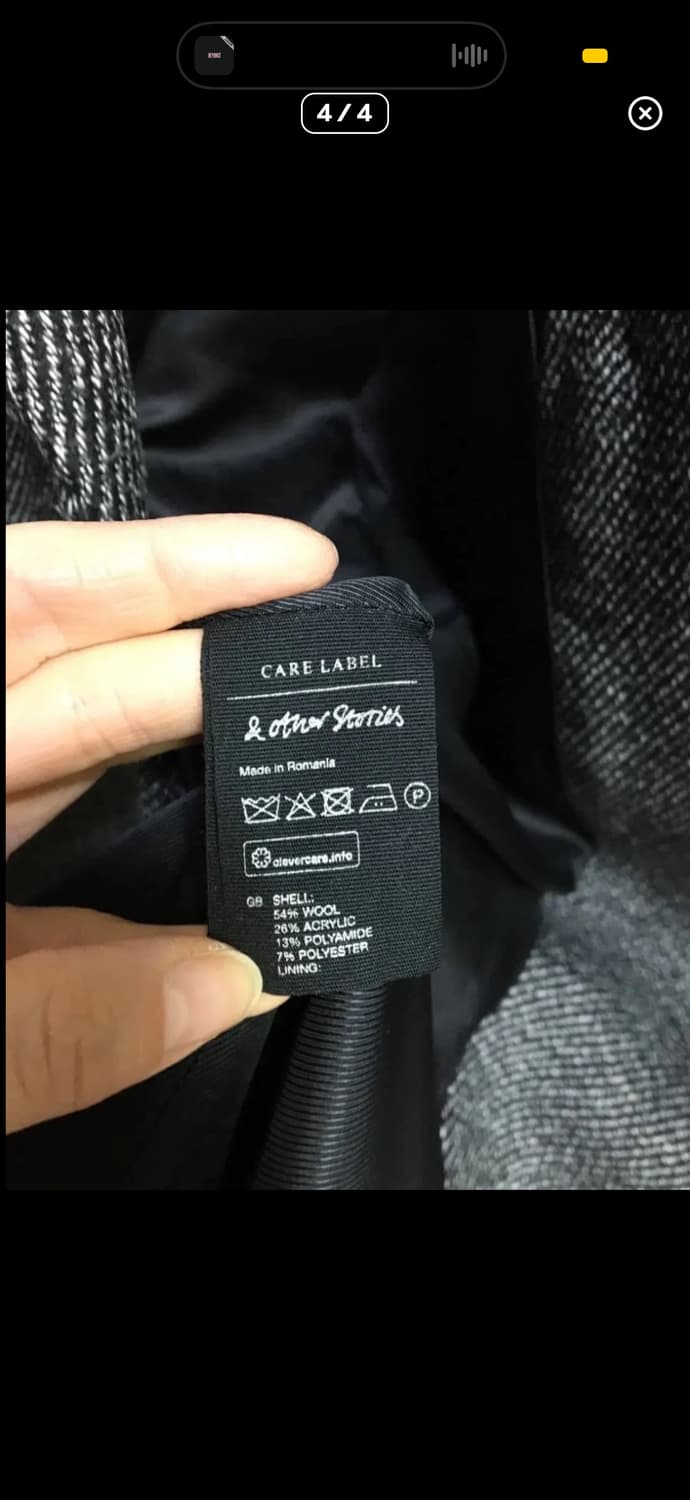 앤아더스토리즈 헤링본 울 50 더플코트 상품이미지5