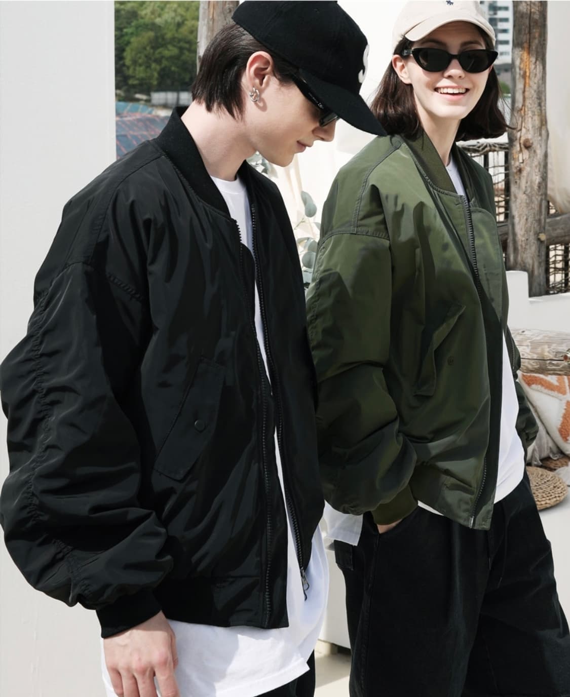 모더먼트(Moderment) 오버사이즈 MA-1 누빔 항공점퍼  상품이미지2