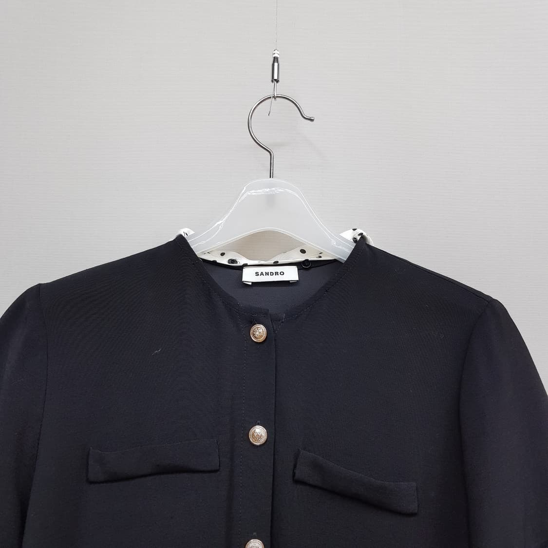 산드로 도트 리본 플리츠 원피스 M사이즈 상품이미지3