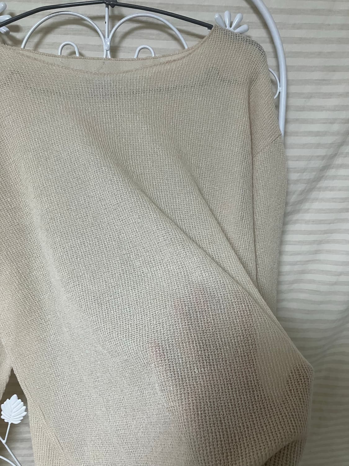 아이보리 유넥 긴팔594 상품이미지4