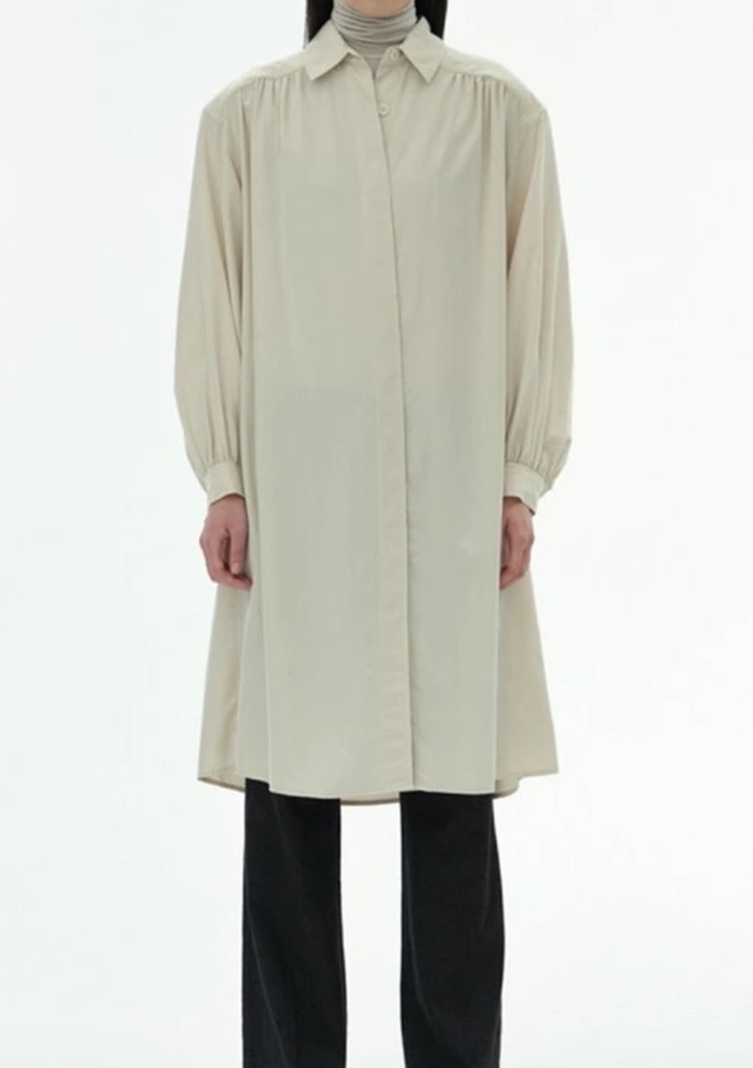 아모멘토 텐셀 셔링 셔츠 드레스 상품이미지1