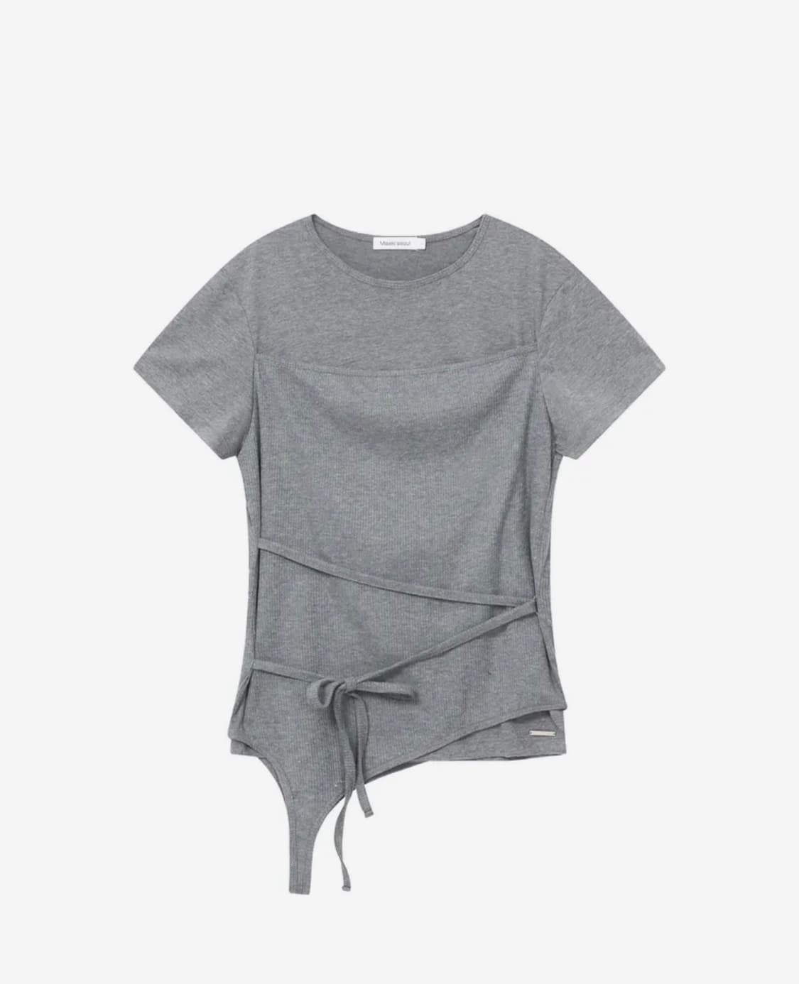 반값) 미세키서울 String layered knit top GREY 상품이미지2