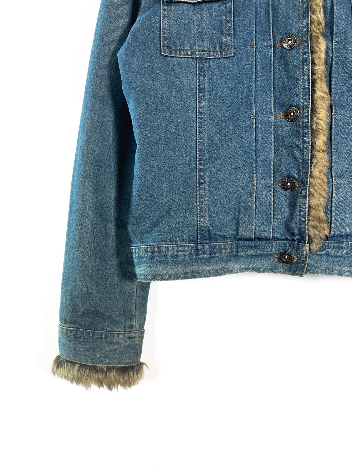 빈티지 퍼 데님 자켓 상품이미지6