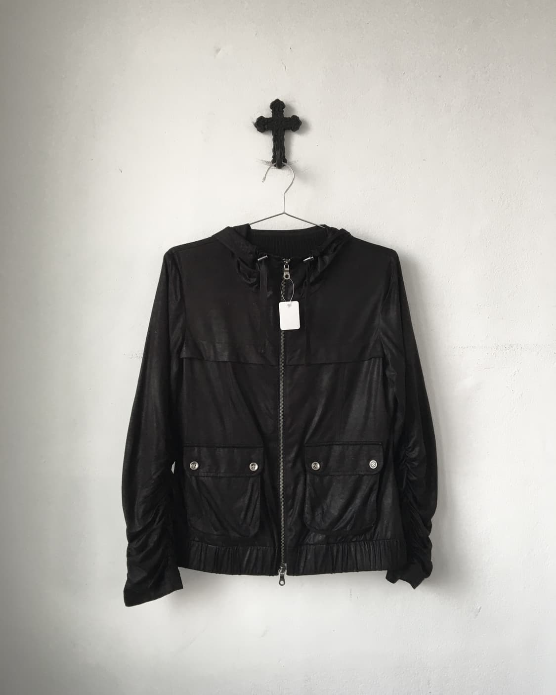 Fabric point hood zip up 상품이미지2