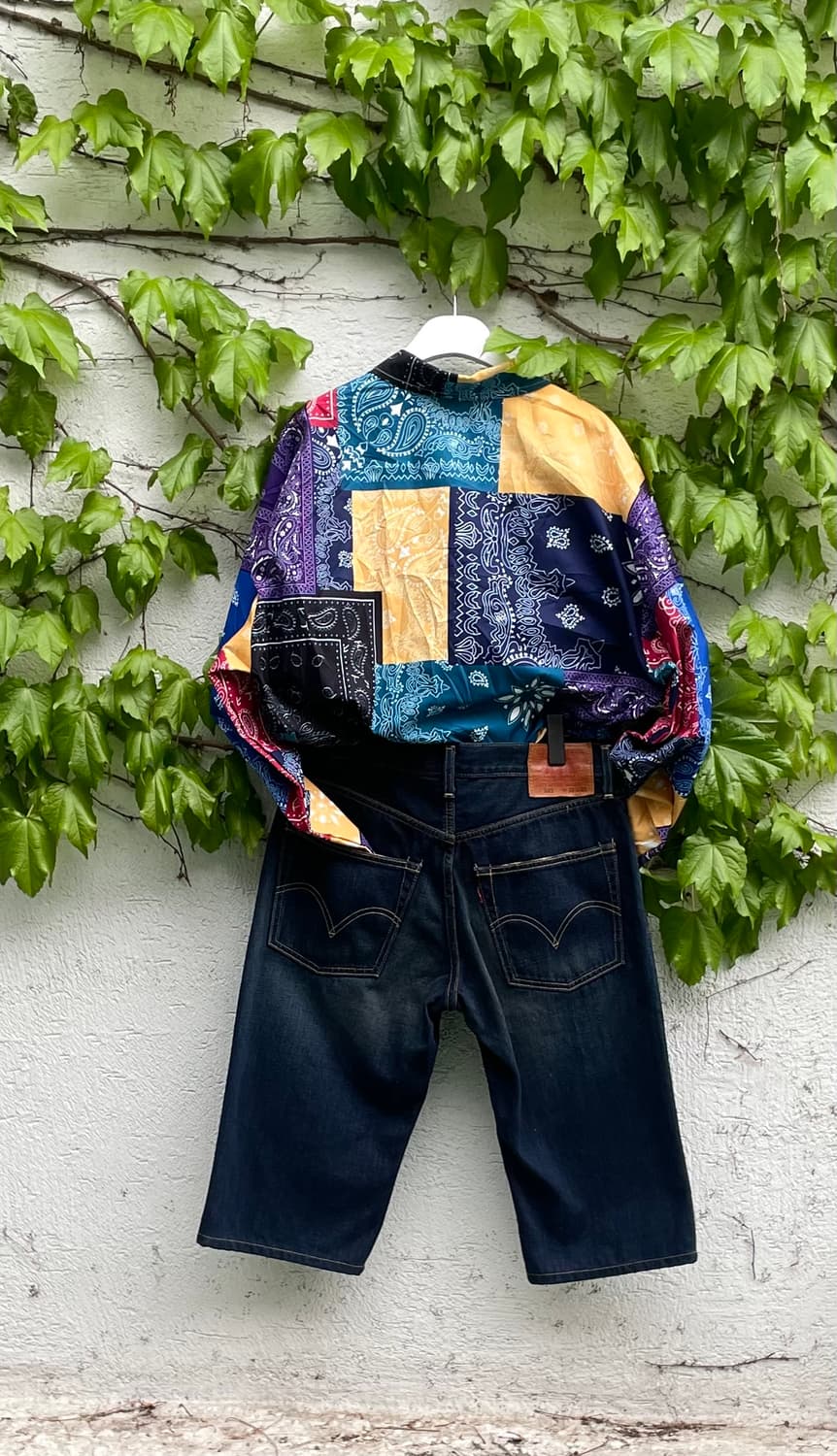 Levi's 502 인디고 페인트 스팟 데님 팬츠 (W32) 상품이미지2