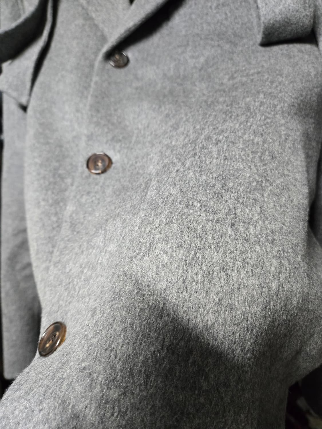 질스튜어트뉴욕 그레이 핸드메이드 발마칸 로브코트 XL 울 캐시미어 105 상품이미지5