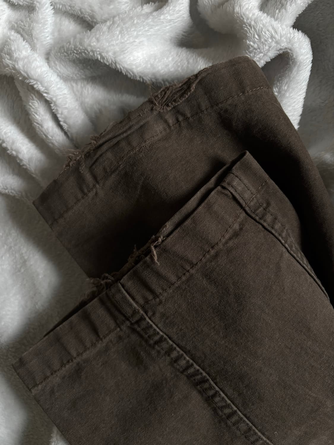 빈티지 본디지 디테일 고동색 브라운 와이드 카고팬츠 상품이미지6