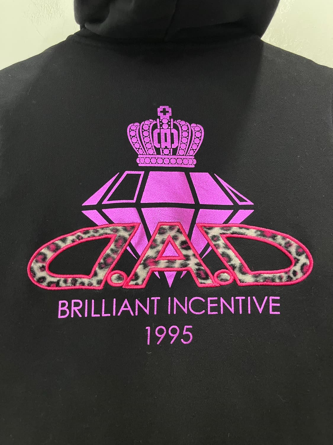일본 빈티지 갸루 왕관 핑크 레오파드 후드집업 상품이미지8