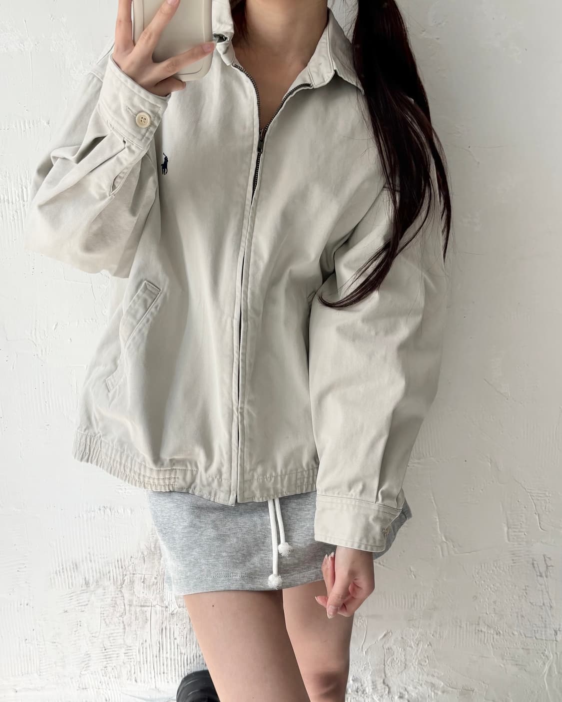 Polo 폴로 랄프로렌 베이지컬러 코튼 스윙톱 자켓 상품이미지3