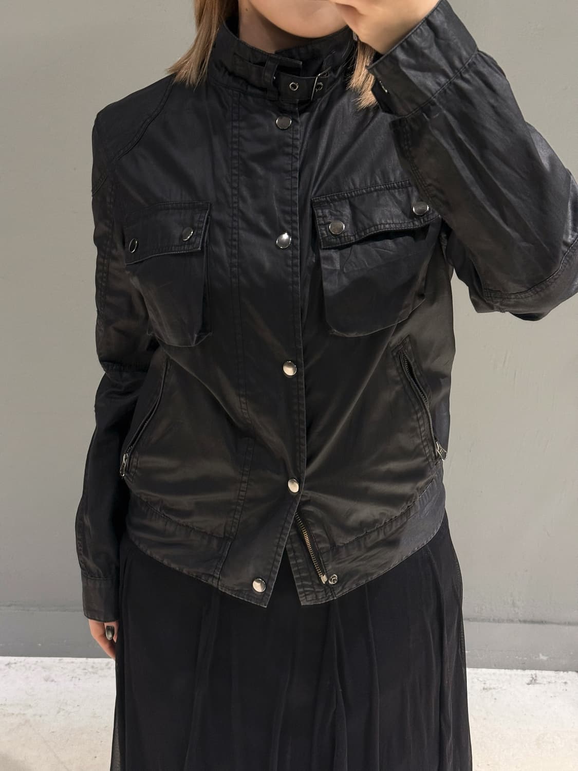 neck buckle pocket detail coating jk 상품이미지3