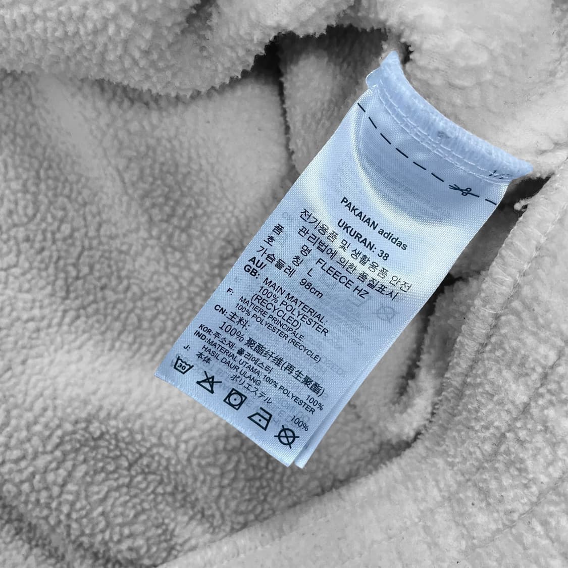 아디다스 파이어버드 플리스 하프 집업 화이트 상품이미지5