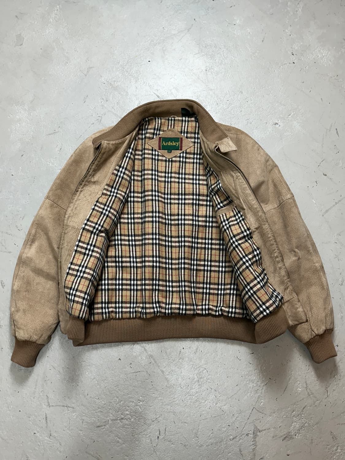 90's 피그스킨 스웨이드 봄버 자켓 상품이미지7