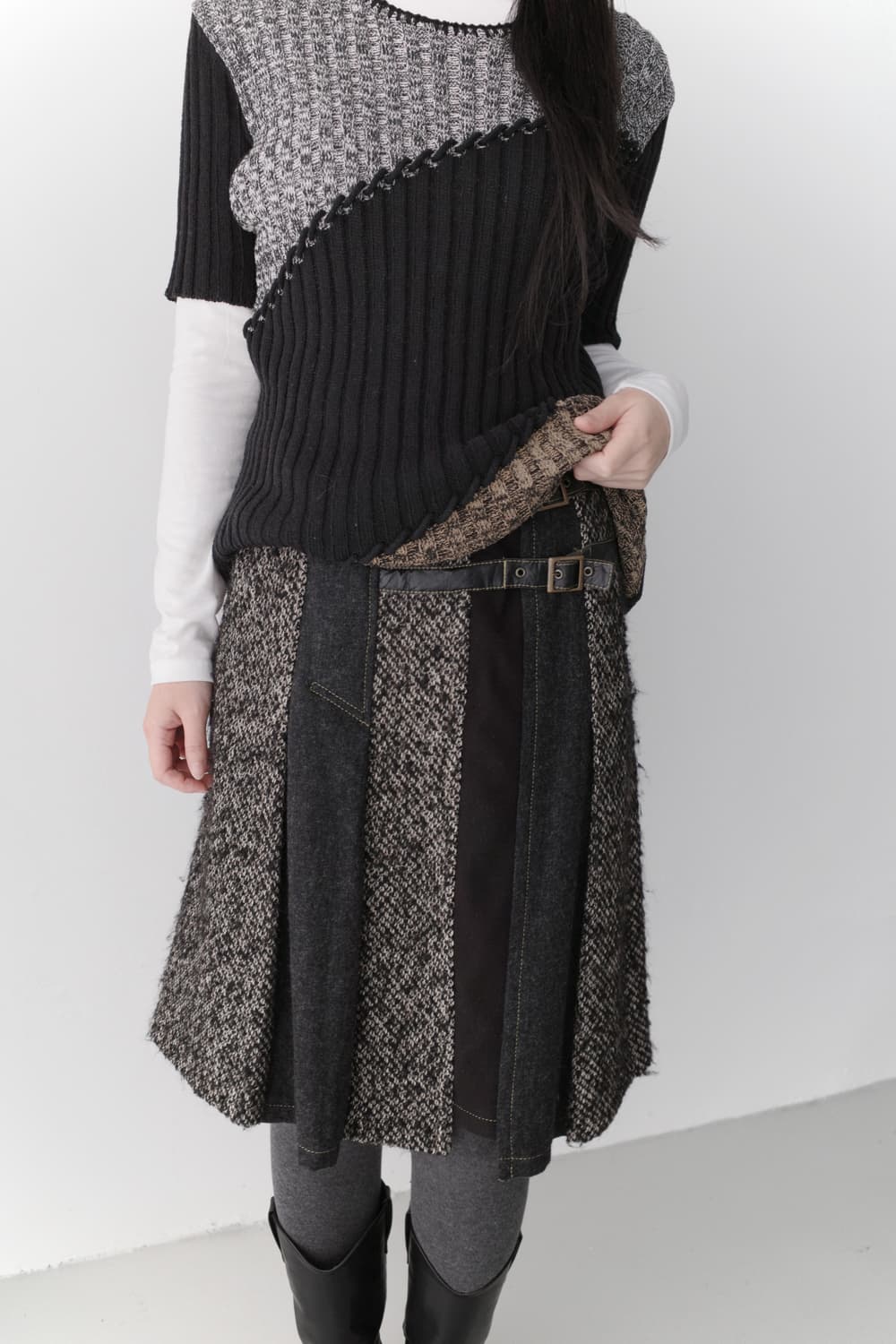 buckle wool skirt 상품이미지6