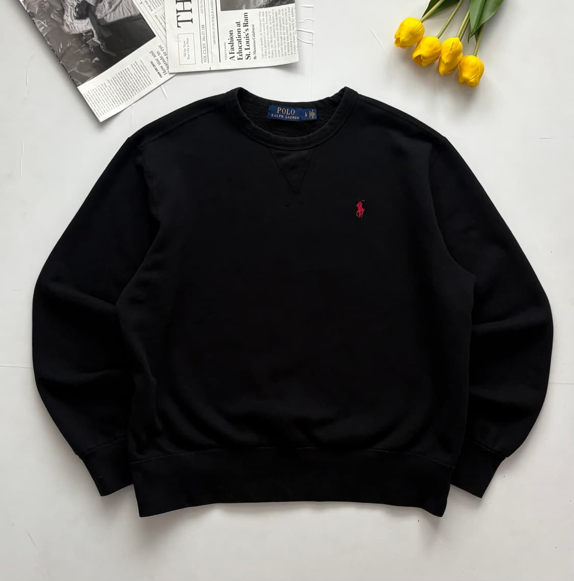 Polo 폴로랄프로렌 오버핏 블랙 맨투맨  상품이미지2