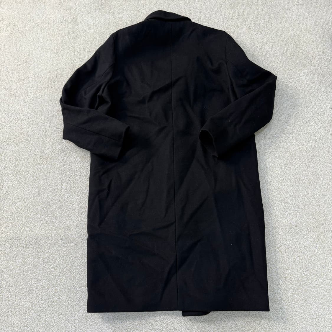 [실측확인] 인사일런스 블랙 울 캐시미어 싱글코트 0105T1 상품이미지2